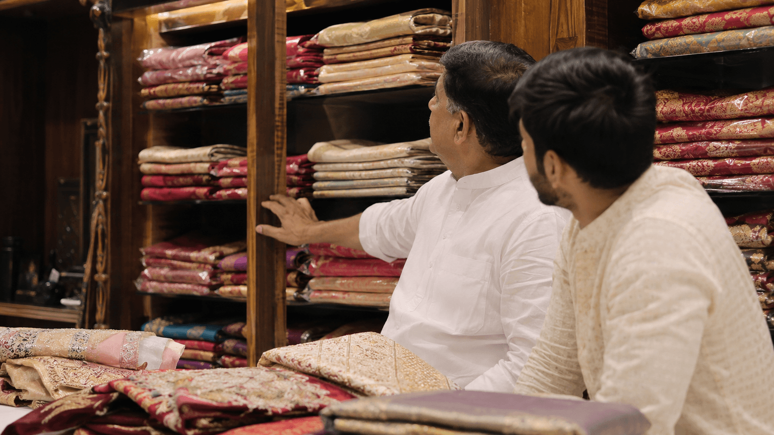 Family saree business and Banarasi weaving story