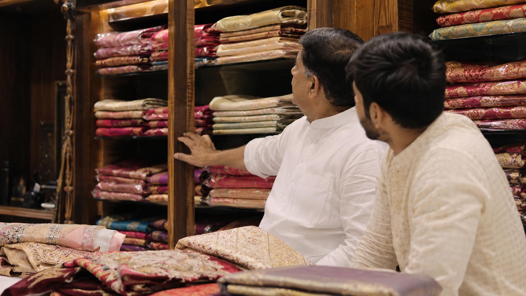 Family saree business and Banarasi weaving story