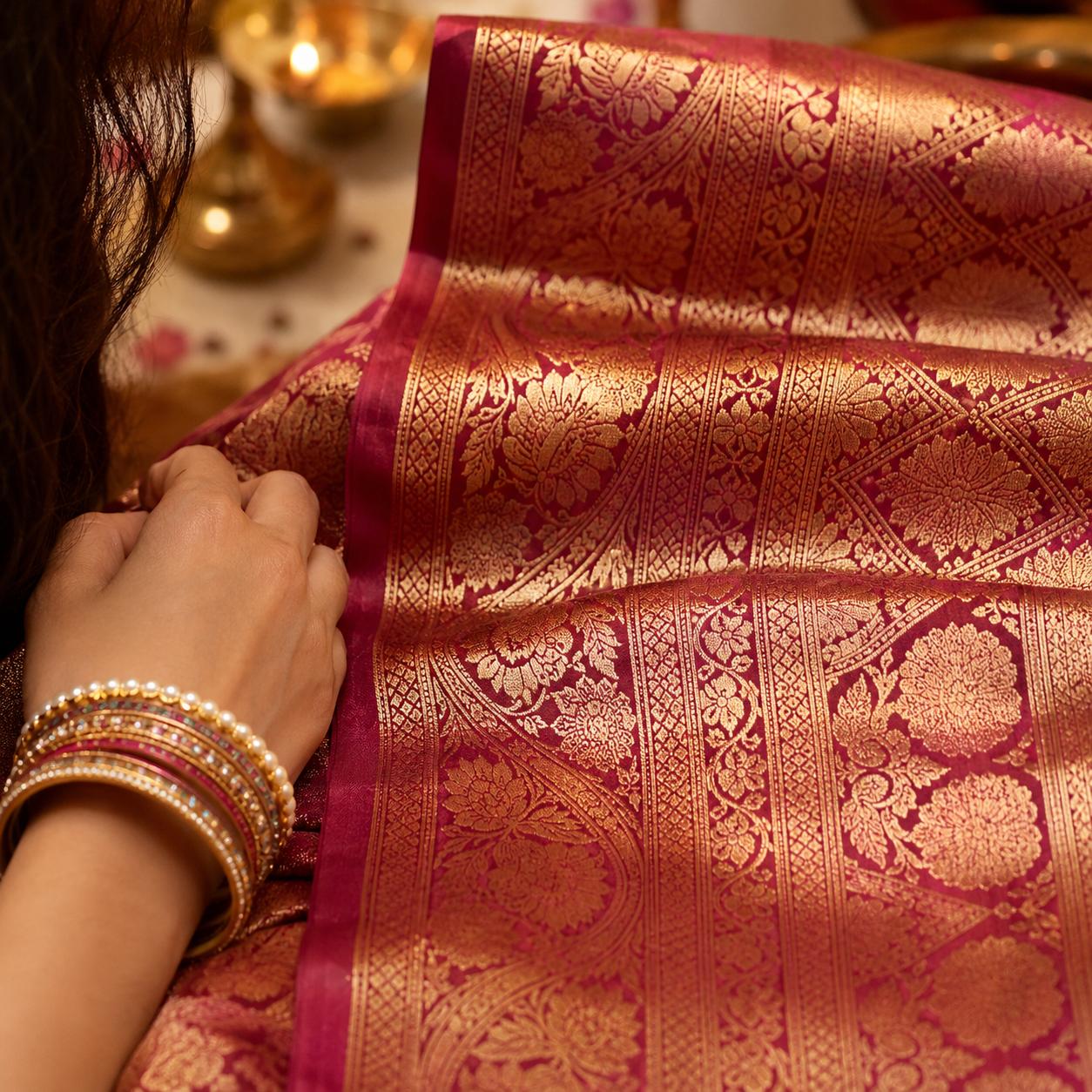 Banarasi Art Silk Instagram post